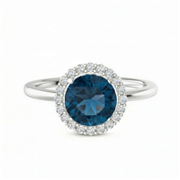Anello Gazzola Gioielli Donna Amuleto in Oro bianco Topazio blu 0.91 Ct AN-900A-72-1-9-13-TL-BR-N-DEF-VS - AN-900A-72-1-9-13-TL-BR-N-DEF-VS
